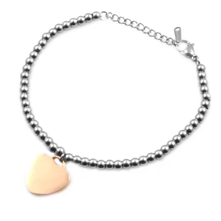 bracciale donna cuore ramato in acciaio bcc0031