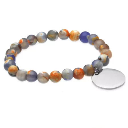 bracciale donna ciondolo tondo e pietre bcc0069