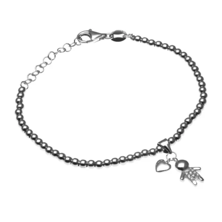 braccialetto nascita in argento 925 bimbo maschietto bcc1565