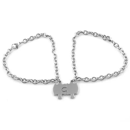 bracciale magnetico coppia puzzle in acciaio bcc2142