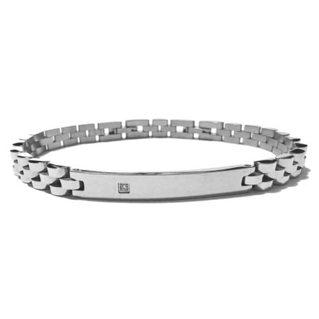 bracciale uomo acciaio piastra per incisione bcc1517