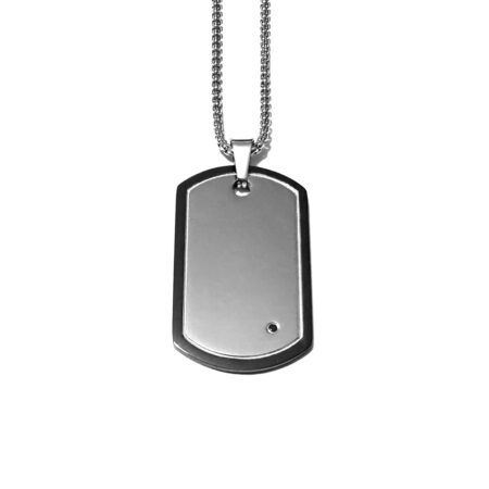 piastrina militare targhetta collana uomo cll2162